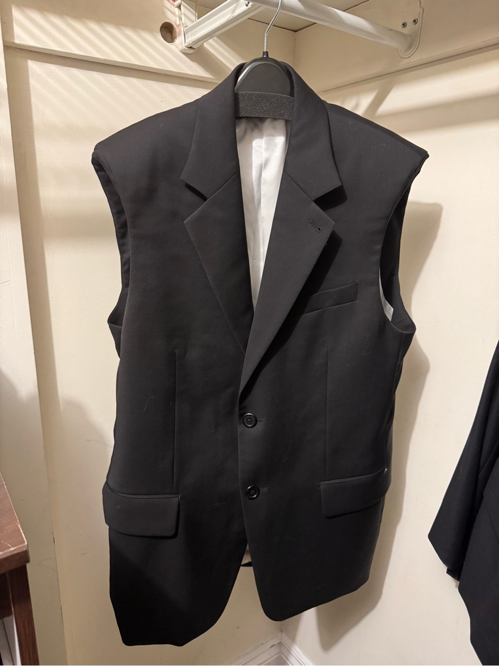 Helmut Lang Virgin Wool Sleeveless Blazer